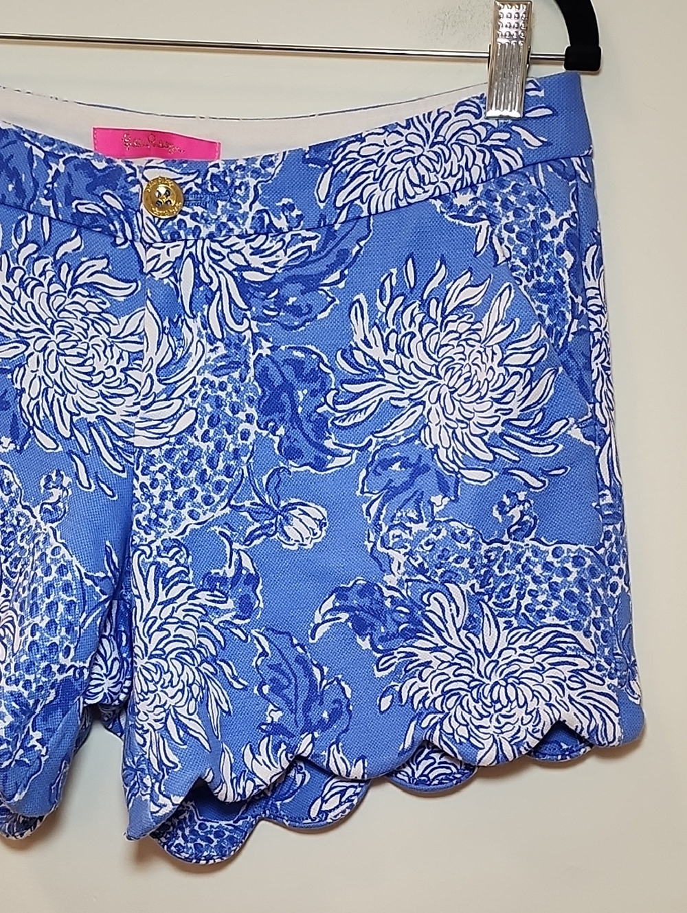 Lilly Pulitzer Buttercup Knit Short Boca Blue Croc It And Lock It Size 6 - Picture 7 of 16